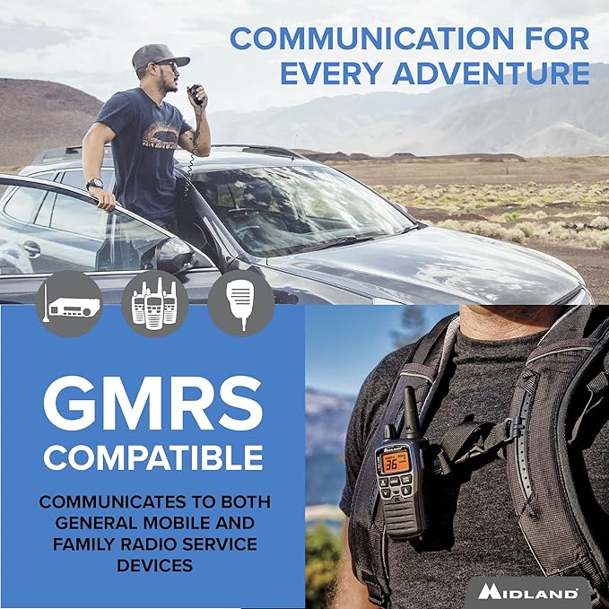 Midland – MXT275VP4-15 Watt GMRS MicroMobile® Two-Way Radio - ATVs UTVs and other off-road vehicles - Overlanding Gear - Extended 3dB gain Roll Bar Mount Antenna Microphone Extension Cable