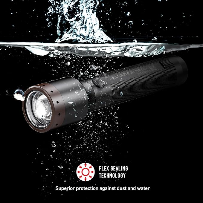 Ledlenser P6R Core Recharable Flashlight, High Power LED, 900 Lumens, Waterproof Light for Home and Emergency Use, Advanced Focus System