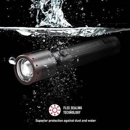 Ledlenser P6R Core Recharable Flashlight, High Power LED, 900 Lumens, Waterproof Light for Home and Emergency Use, Advanced Focus System