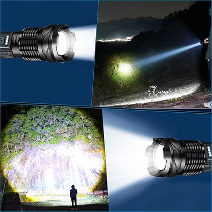 A76 Rechargeable Flashlights 20000 High Lumens - Brightest LED Flash Light 7 Modes with COB Side Light，High Powered Handheld Flashlight for Emergency Camping