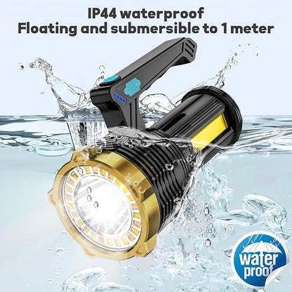 Super Bright LED Flashlight with 8 Modes, USB Rechargeable, Wall-Mounted & Portable - Ideal for Outdoor Camping, COB Work, Long-Range Search - Flashlight for Camping and Emergency Use