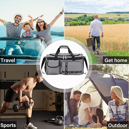 MAXTOP Gym Bag for Women Men Travel Duffle Bag Large Capacity Carry On Weekender Overnight Bag With Shoe Compartment Gym Tote Dry Wet Separation Duffel Bag for Travel