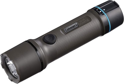 Coleman OneSource Rechargeable LED Flashlight, Water-Resistant Flashlight with OneSource Batteries Shines Up to 1000 Lumens, Rechargeable Heavy-Duty Flashlight for Camping, Emergencies, & Home Usage