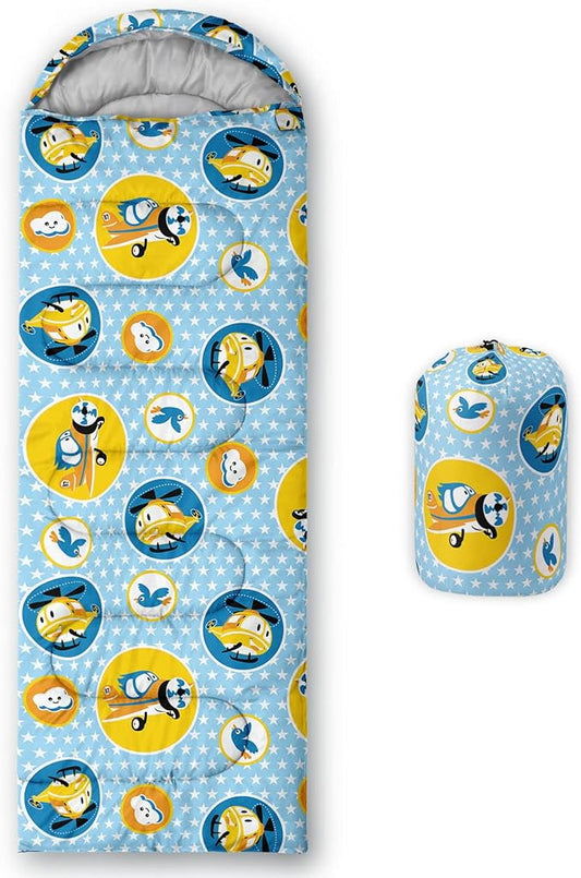 Kids Sleeping Bag for Boys and Girls,Monster Alien Print-Lightweight Warm Portable Outdoor Indoor-Waterproof Cold Weather Resistant Sleeping Bag for Camping Hiking