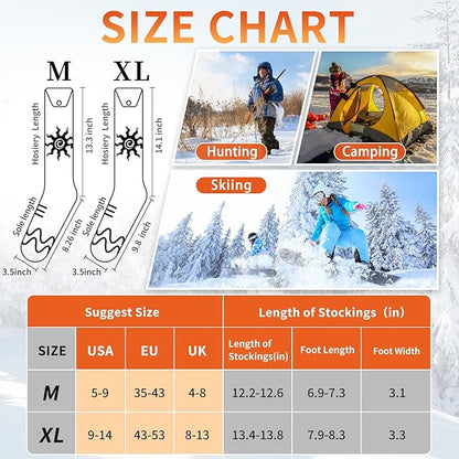 Heated Socks for Men Women with APP Control Rechargeable Electric Heating Socks Washable Foot Warmer for Winter Hunting Skiing Fishing Climbing Hiking 5000mAh Battery