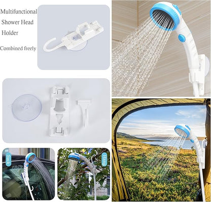 Iron Hammer Portable Shower Electric Shower Camping Shower Built-in 5000mAh Large Capacity Rechargeable Battery-Powered Shower for Indoor or Outdoor Showering Car Washing Pet Bathing