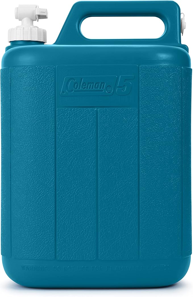 Coleman Chiller 5-Gallon Water Container with Spigot & Carry Handle, Heavy-Duty Water Jug & Water Carrier for Camping, Tailgating, Parties, Emergencies, & More