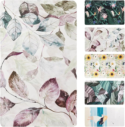 HYSEAS Lightweight Ultra-Thin Beach Towel, Oversized for Adult 63"X35" - Sand Free, Quick Dry, Ideal for Swimming, Beach, Yoga, Travel, Camping, Essential Beach Accessory & Vacation Gift, Leaves