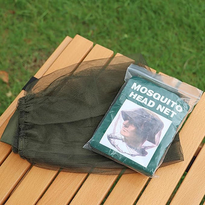 Mosquito Head Net Mesh with Extra Fine Holes, Bug Netting for Hats Anti Bee Insect Gnats Bits Face Mask Neck Cover for Outdoors Hiking Fishing Camping Hiking Garden