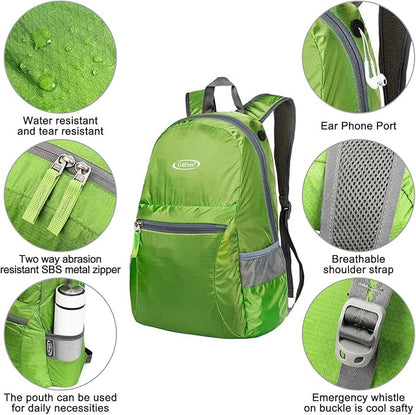 G4Free 20L Lightweight Packable Backpack Travel Hiking Daypack Foldable Backpack for Men Women