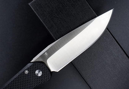 FD03 Folding Pocket Knife, 9Cr13MoV Stainless Steel Blade G10 Handle EDC Pocket Knife for Men and Women, Camping Hunting Hiking Fishing Knives Tools (White)
