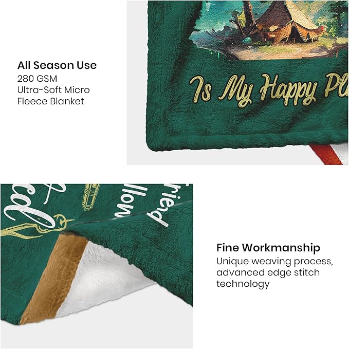 Camping Lovers Gifts, Camping Gifts for Women/Men, Camping Throw Blanket 60"X50", Blanket for Camping, Camping Gifts, Camper Gifts, Gifts for Campers, Rv Gifts for Women Birthday Christmas