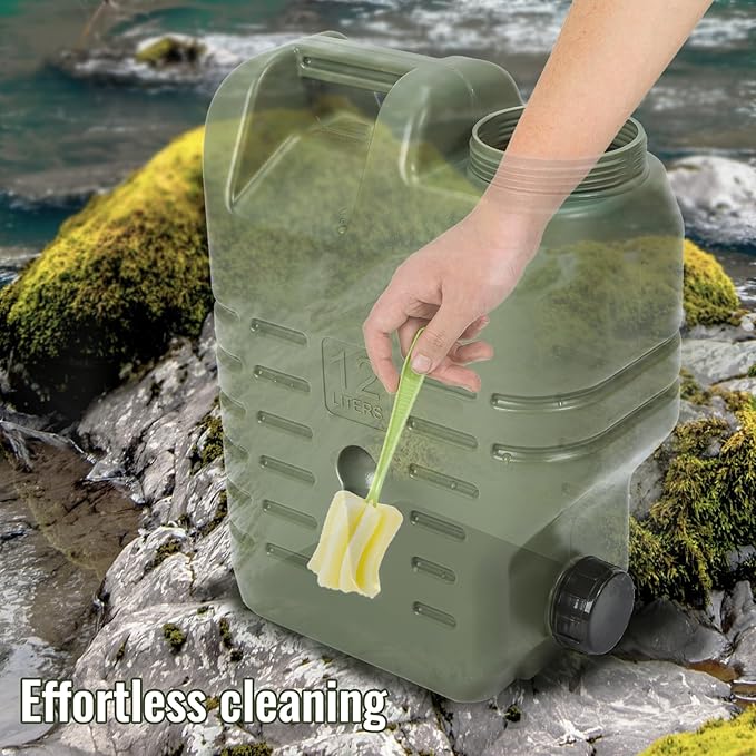Camping Water Jug with Spout, 3.2 Gallon Camping Water Container with Spigot, No Leakage Food Grade Camping Water Tank with Spout for Picnic, BBQ Supplies