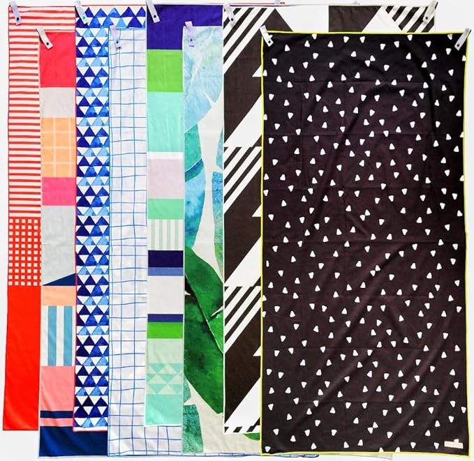 Microfiber Beach Towel & Bag. Lightweight, Compact & Quick-Dry. For Travel, the Beach, Pool, Gym, Yoga & Camping. Extra Large (71x35.5), Black