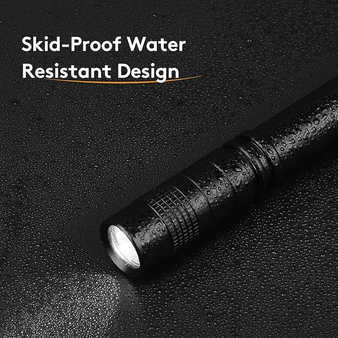 Flashlight, 2 PCS Mini Pen LED Lights, High Lumens, Pocket Size, Removable Clip, Wide Application, Batteries Not Included