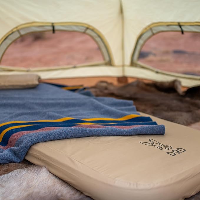 Soto Sleeping Pad for Camping - Extra Thick Self-Inflating Camping - Mattress and Camping Pillow - Tan - Small