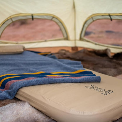 Soto Sleeping Pad for Camping - Extra Thick Self-Inflating Camping - Mattress and Camping Pillow - Tan - Small