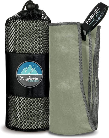 Youphoria Microfiber Travel Towel Fast Drying Lightweight - Quick Dry Towel for Camping, Beach, Backpacking, Hiking & Sport