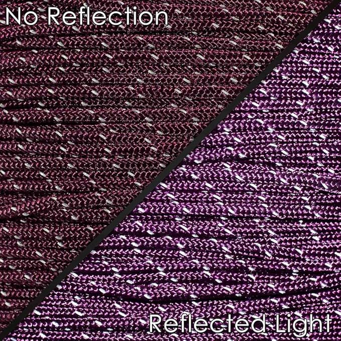 West Coast Paracord – 95 Tensile Strength - 1 Strand Reflective Paracord (25 Feet, Maroon)