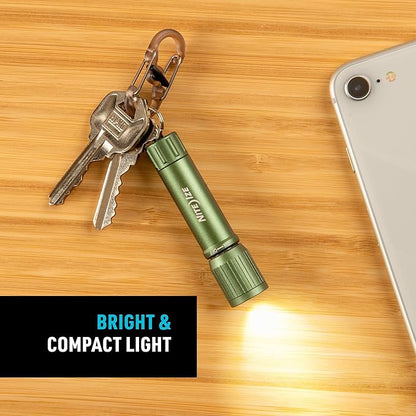 Nite Ize Radiant 100 Keychain Flashlight - Waterproof Mini Keychain Flashlight with Bright 100 Lumen Light - Waterproof Flashlight for Backpacks and Keys - Keychain Flashlight - Olive