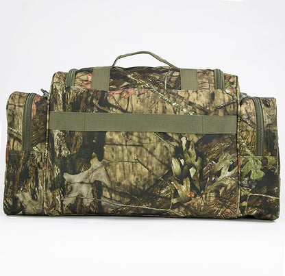 Duffel Bag – Heavy Duty Tactical Gym Bag for Men, Splashwater-Proof Weekender Travel Bag for Basketball, Football, Soccer, Hiking, and Hunting (Forest Tree Camo)