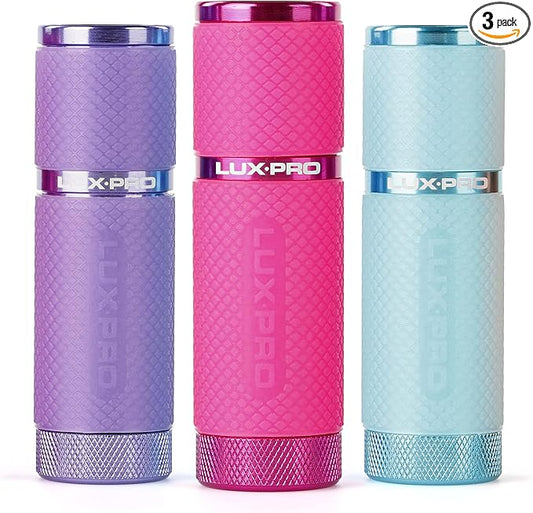 LUX-PRO LP395 Gels Glow in Dark 9 LED Flashlight (Pink, Purple, Teal)