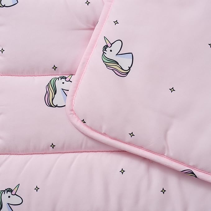 Kids Sleeping Bag Nap Mat with Pillow & Blanket – 3-in-1 Machine Washable Quilted Mat for Toddlers – Portable with Handles – 20" x 50" for Daycare, Preschool, Travel, & Sleepovers