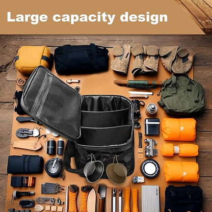 Portable Waterproof Fireproof Camping Storage Bag, Grill Carry Bag, Cookware Organizer, Outdoor Case for Tailgating, Grilling, Bag Only