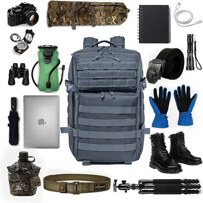 Military Tactical Backpack for Men and Women Army 3 Days Assault Pack Bag Large Rucksack with Molle System for Hiking Cycling Skiing Camping Climbing