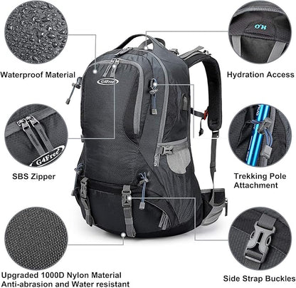 G4Free Men,Women Hiking, Dark Grey, L