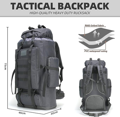 100L Hiking Camping Backpack Tactical Backpack for Men Large Survival Hunting Waterproof Backpack Molle Rucksack Military Camping Backpacking Daypack