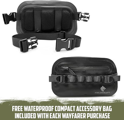 FIELDCRAFT Wayfarer Waterproof Rolltop Backpack Dry Bag for Outdoor, Water Sports, Kayaking, Boating, Camping, Hiking, Scuba Diving, Fishing, Beach, and Lake Activities