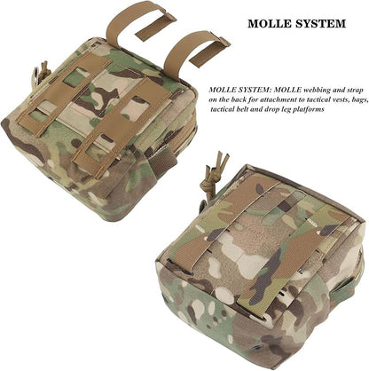 Tactical Molle Pouch Compact EDC Utility Gadget Pouch Waist Bags Sundries Storage Admin Organize Gear Gadget for Military Backpack Vest