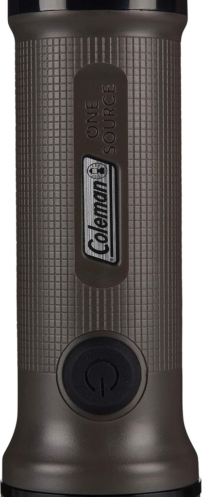 Coleman OneSource Rechargeable LED Flashlight, Water-Resistant Flashlight with OneSource Batteries Shines Up to 1000 Lumens, Rechargeable Heavy-Duty Flashlight for Camping, Emergencies, & Home Usage