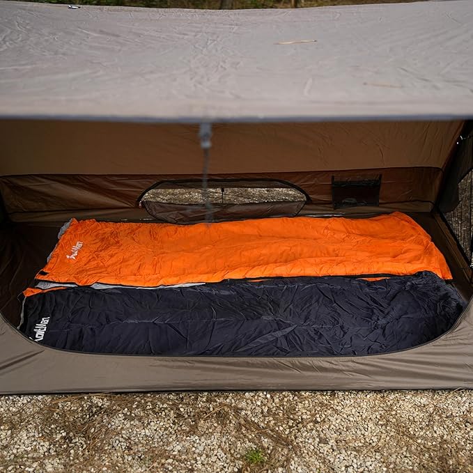 Sleeping Bag Portable Folding Sleeping Bag, KontMan Lightweight Warm Sleeping Bag for Adults, Outdoor Camping Tent Equipment and can be Used as a Quilt (Orange)