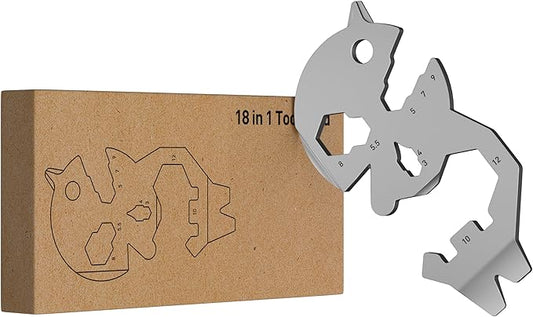 KSKEPE Stocking Stuffers for Men Adults,12 in 1 Keychain Multi-tool,White Elephant Gifts,Christmas Gifts Bottle Opener Camping Gadgets EDC Tools for Men Him Dad Husband Boys Teens-Skull