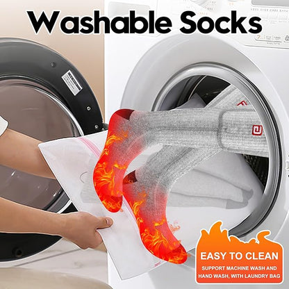 Autocastle Heated Socks, Electric Heated Socks for Men Women, Rechargeable Battery Heating Socks, Winter Warm Thermal Socks, Washable Unisex Foot Warmers for Hunting Camping Skiing Hiking Outdoors