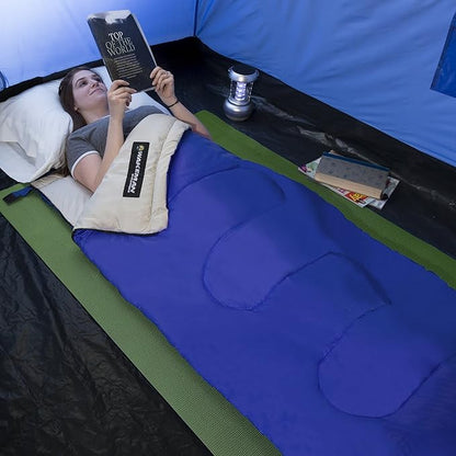 Wakeman Outdoors Sleeping Bag-Lightweight, Carrying Bag with Compression Straps Included-Great for Adults