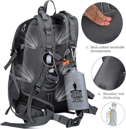 40L Waterproof Lightweight Hiking,Camping,Travel Backpack for Men Women