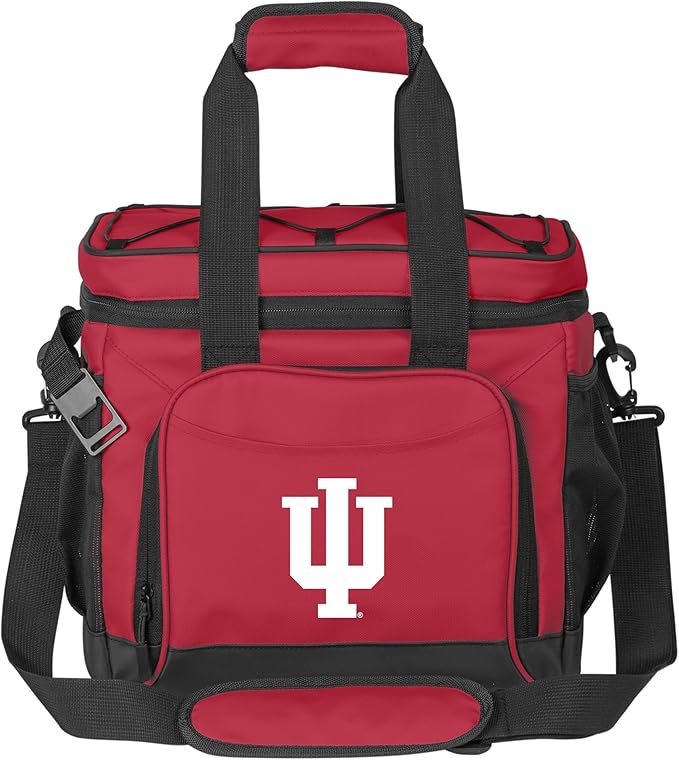 Logo Brands NCAA Flex 24-Can Cooler - Heat-Sealed Leak-Proof Lining, Built-in Bottle Opener, Adjustable Shoulder Strap- Great for Tailgates & Picnics