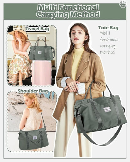 Gym Bag Womens,Travel Duffel Carry on Bag Sport Tote Bag Weekend Overnight Bag