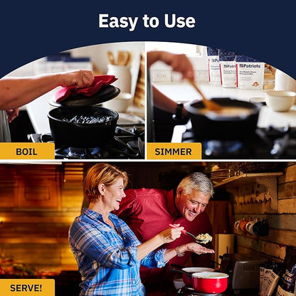 4Patriots: 1-Year Survival Food Kit - Emergency Food Supply, Freeze Dried Food, Designed to Last 25 Years, 2,848 Servings, 540,160 Total Calories, Disaster-Resistant Packaging