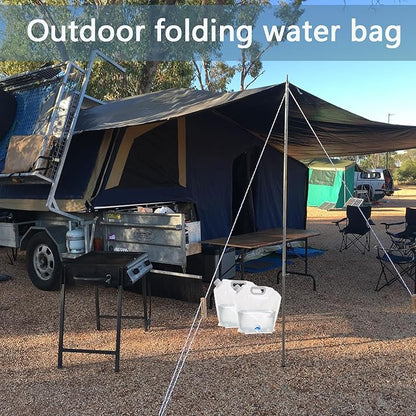 Collapsible Water Jug Container Outdoor Folding Water Bag for Camping, Hiking, and Emergency Preparedness Portable Leakproof Water Reservoir with Spout and Collapsible Design (2.6 Gal)