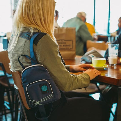 DIME BAGS - Club Backpack - Stylish Mini Backpack with, Water-Resistant Material (Cobalt)