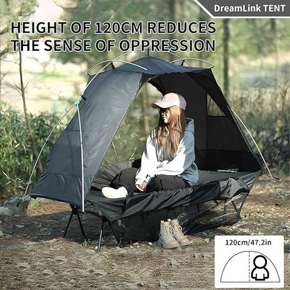 TENPLAY 1-Person Cot Tent Flysheet,Must be Used with Matching Inner Tent, Lightweight,Waterproof, Sun Protection,Nylon, Easy Setup,Expandable Rainfly for Camping, Hiking, Backpacking, Picnics