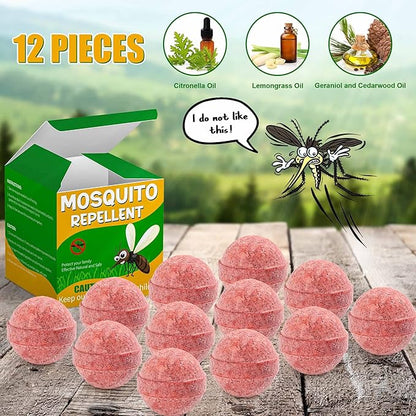 12Pack Mosquito Repellent for Indoor Outdoor, Natural Mosquito Repellent for Yard, Fly Mosquito Control for Room, Mosquito Deterrent for Backyard, Travel, Camping, Human Safe