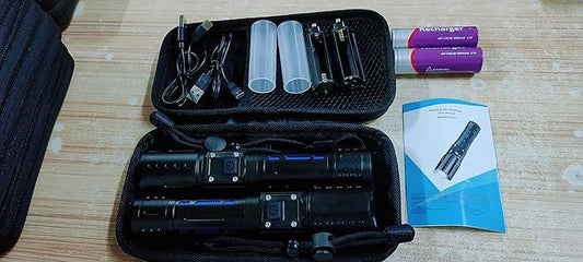 Flashlights 100000 High Lumens Rechargeable - 1500 Meters Long Beam Super Bright LED Flash Light with Power Display & IPX5 Waterproof for Camping, 20H Runtime,5 Modes,Zoomable with Belt Holsters