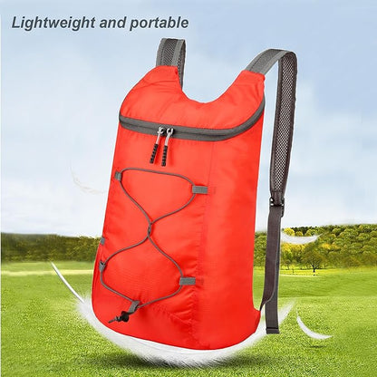 16L Hiking-Daypack Lightweight-Foldable Travel-Backpack Water-Resistant Camping Outdoor Packable Easy Carry-on Bag (Red)