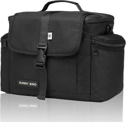 SUNNY BIRD Insulated Lunch Bag Tactical Lunch Box Cooler for Men and Women (Black)