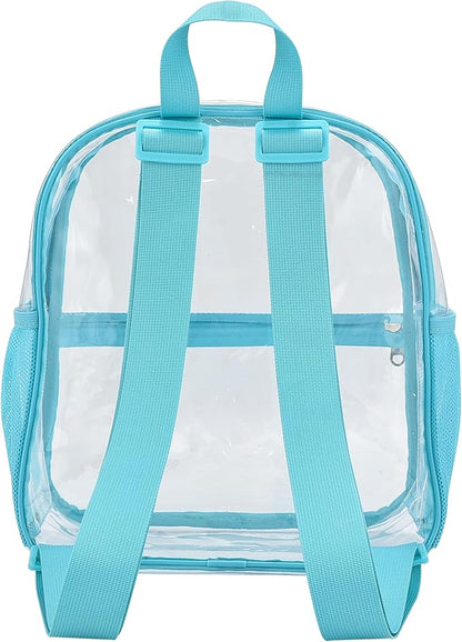 Oraben Clear Backpack for Stadium Events Clear Stadium Backpack 12x6x12 Bag (Nylon Shoulder Straps, Teal)